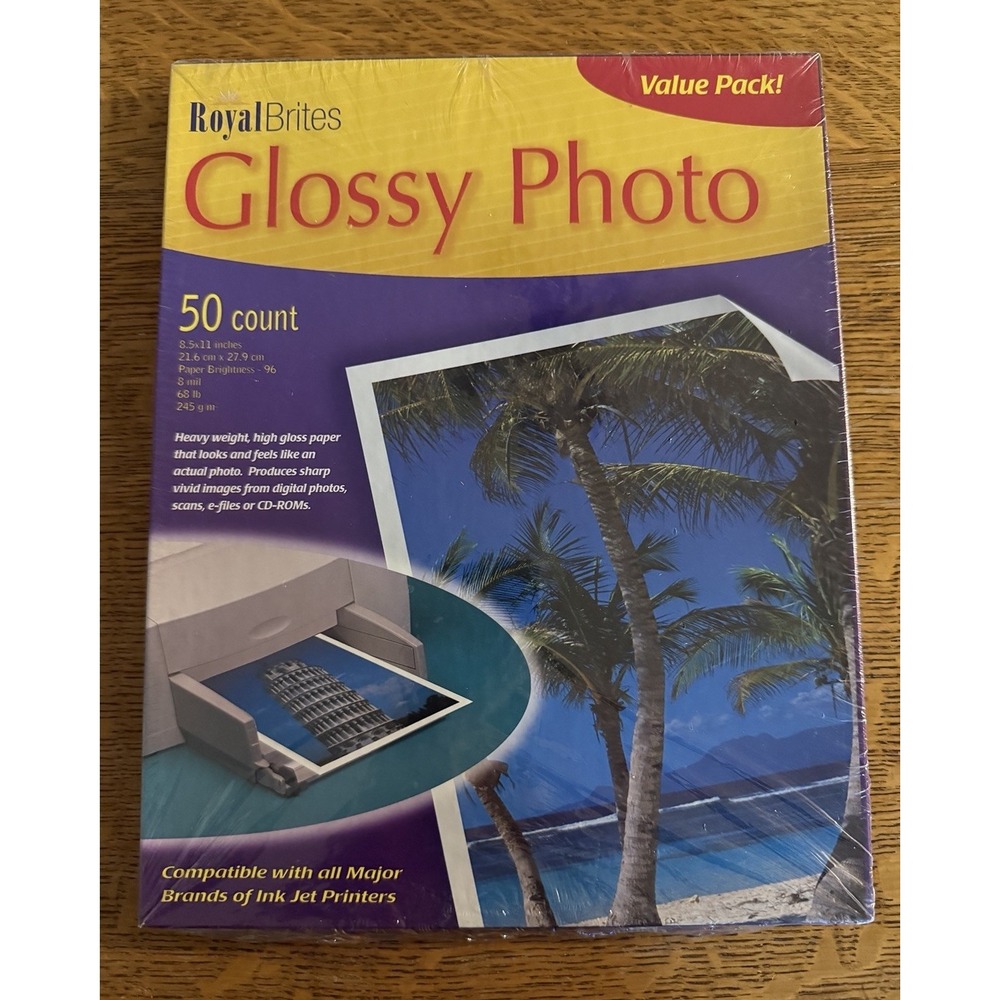 ROYAL BRITES Glossy Photo Paper 8.5x11 Gloss Premium Heavy Weight New 50 Sheets‎
